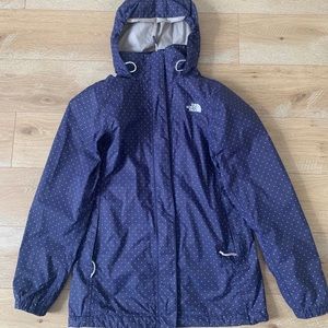 The North Face full zip rain jacket.